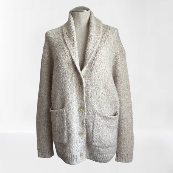 Raquel Allegra Baby Alpaca Seeing Eye Embroidered Cardigan - Picture 2 of 12